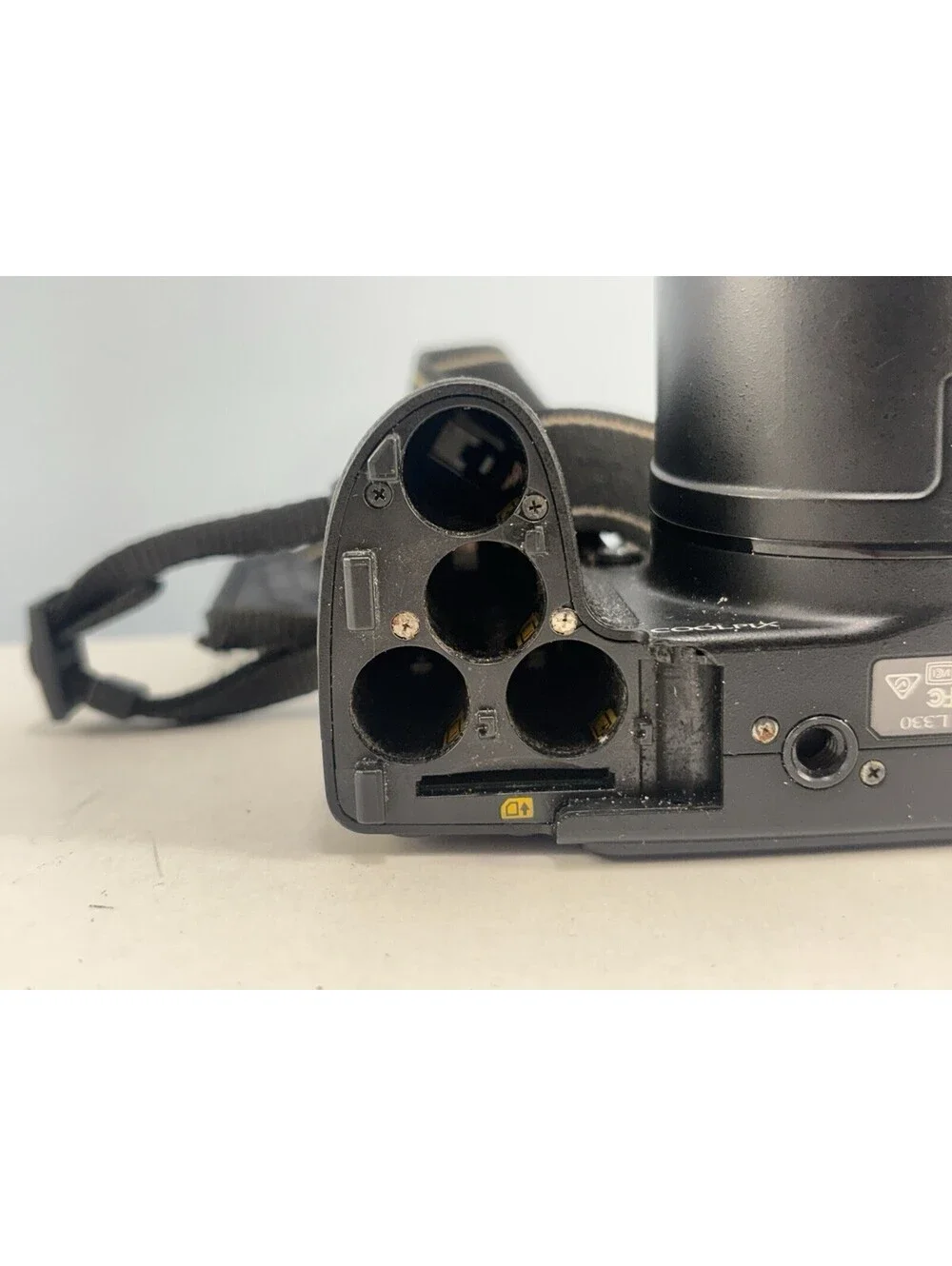 Nikon Coolpix L330 w/ Strap For Parts Or Repair - Missing Battery Door